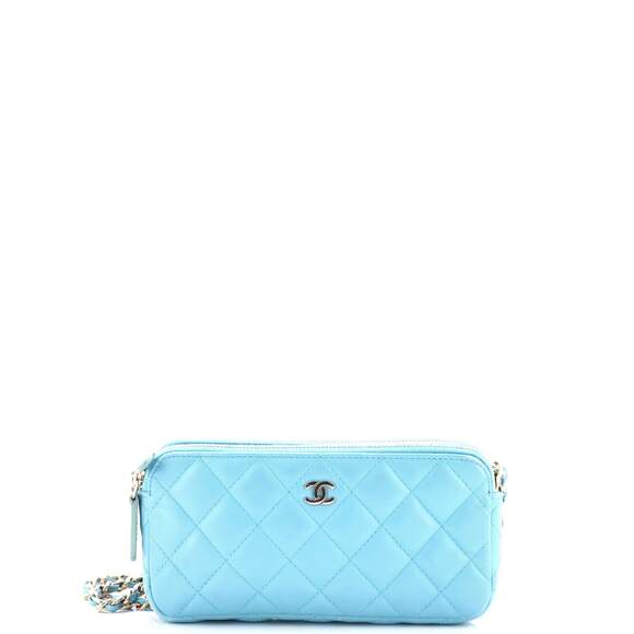 Chanel Double Zip Clutch With Chain #148201C23B - Picture 2 of 9